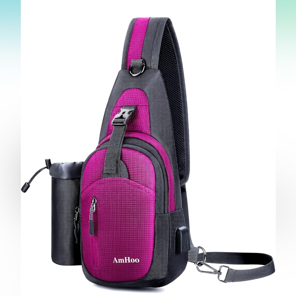 NWT AmHoo Sling Backpack Chest Shoudler Crossbody Bag Water Resistant, Hiking